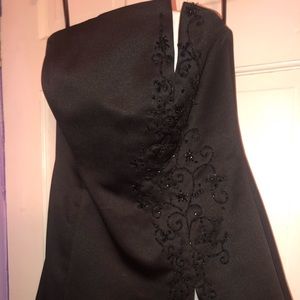 Strapless formal gown